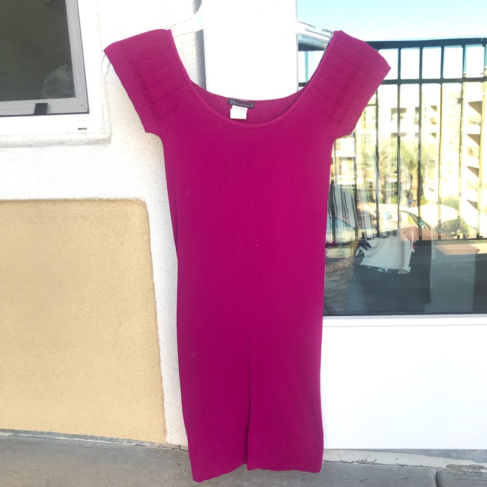Pink Ribbed Bodycon Dress - Picture 2 of 5